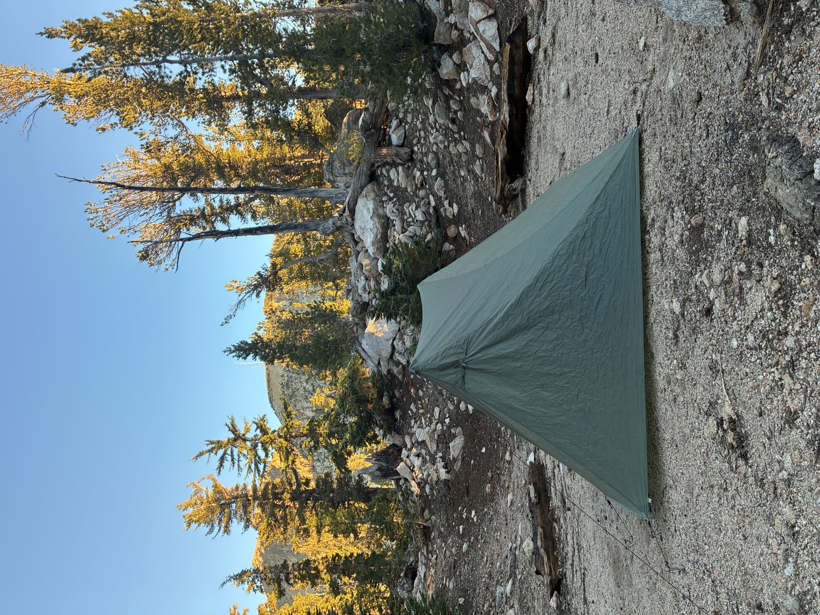 Day one tent spot.