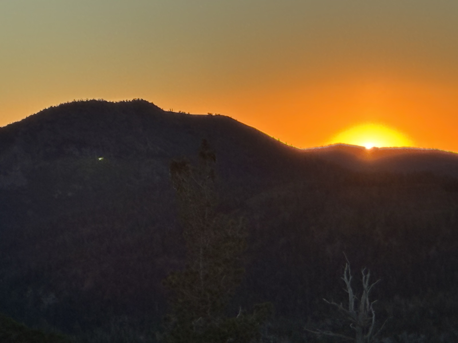 Sunrise at the start of day four.