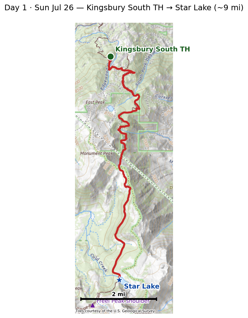 Map of Day 1